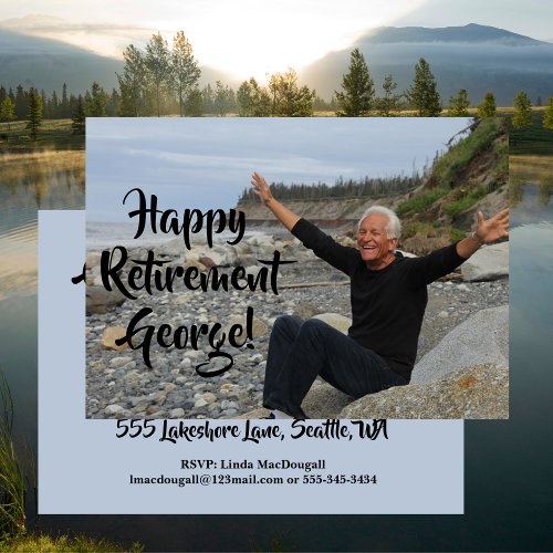 Happy Retirement Party _ Photo Invitation