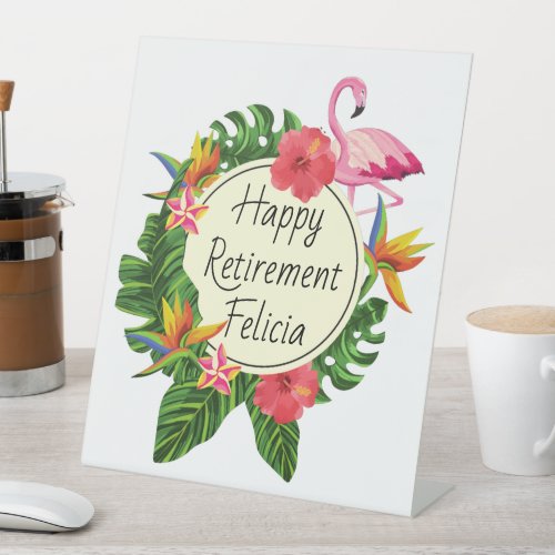 Happy Retirement Party Sign Template Tropical