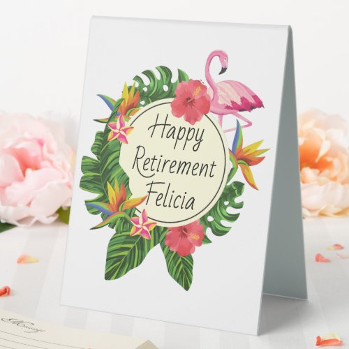 Happy Retirement Party Sign Template Tropical