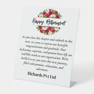 Happy Retirement Pedestal Sign