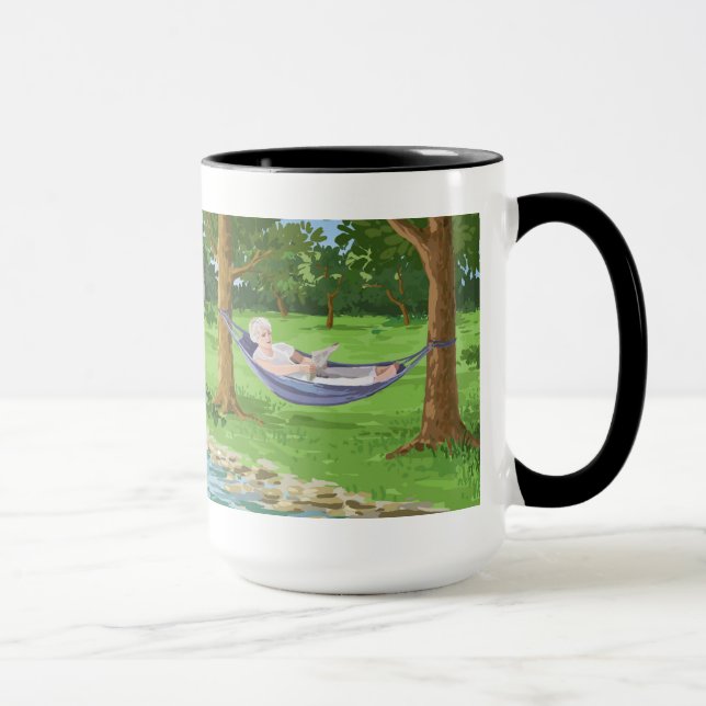 Happy Retirement Personalize (Lady in Hammock) Mug (Right)