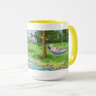 Happy Retirement Personalize Mug (Lady in Hammock)