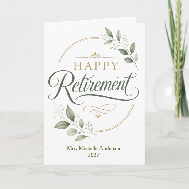 Happy Retirement Personalized Card (Front)
