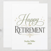 Happy Retirement Personalized Name (Front/Back)