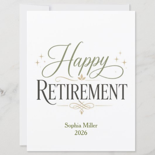 Happy Retirement Personalized Name (Front)