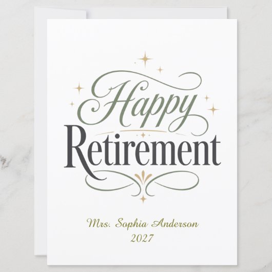 Happy Retirement Personalized Name (Front)