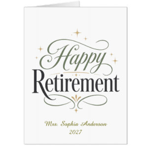 Happy Retirement Personalized Name Card