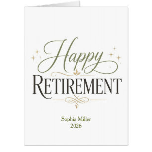 Happy Retirement Personalized Name Card
