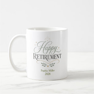 Happy Retirement Personalized Name Coffee Mug