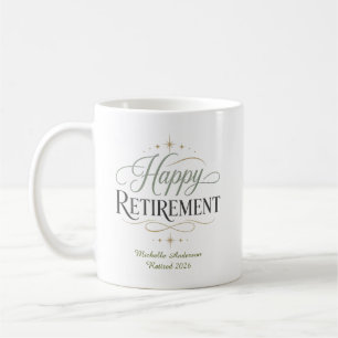 Happy Retirement Personalized Name Coffee Mug