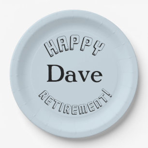 Happy Retirement Personalized Paper Plates