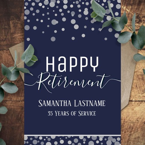 Happy Retirement Personalized Party Card