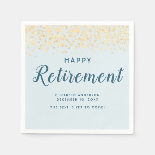 Happy Retirement Personalized Text Napkins