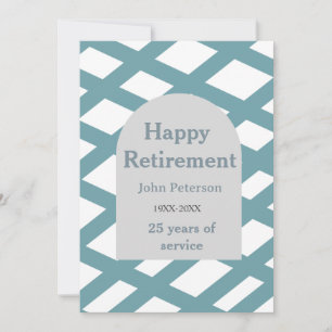 Happy retirement photo blue year years of service invitation