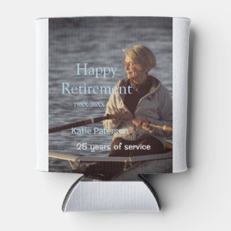Happy retirement photo name year years of service can cooler