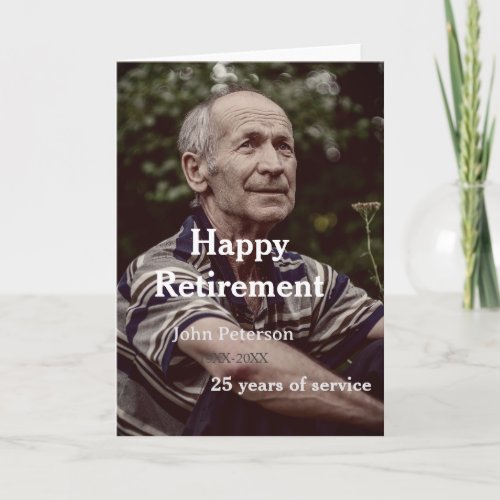Happy retirement photo name year years of service 