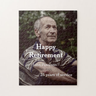 Happy retirement photo name year years of service jigsaw puzzle