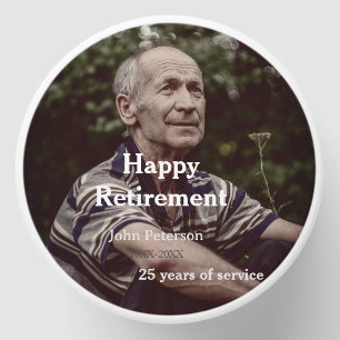Happy retirement photo name year years of service  mini candle favors