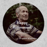 Happy retirement photo name year years of service  patch