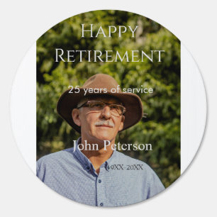 Happy retirement photo name year years of service  sign