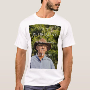 Happy retirement photo name year years of service T-Shirt