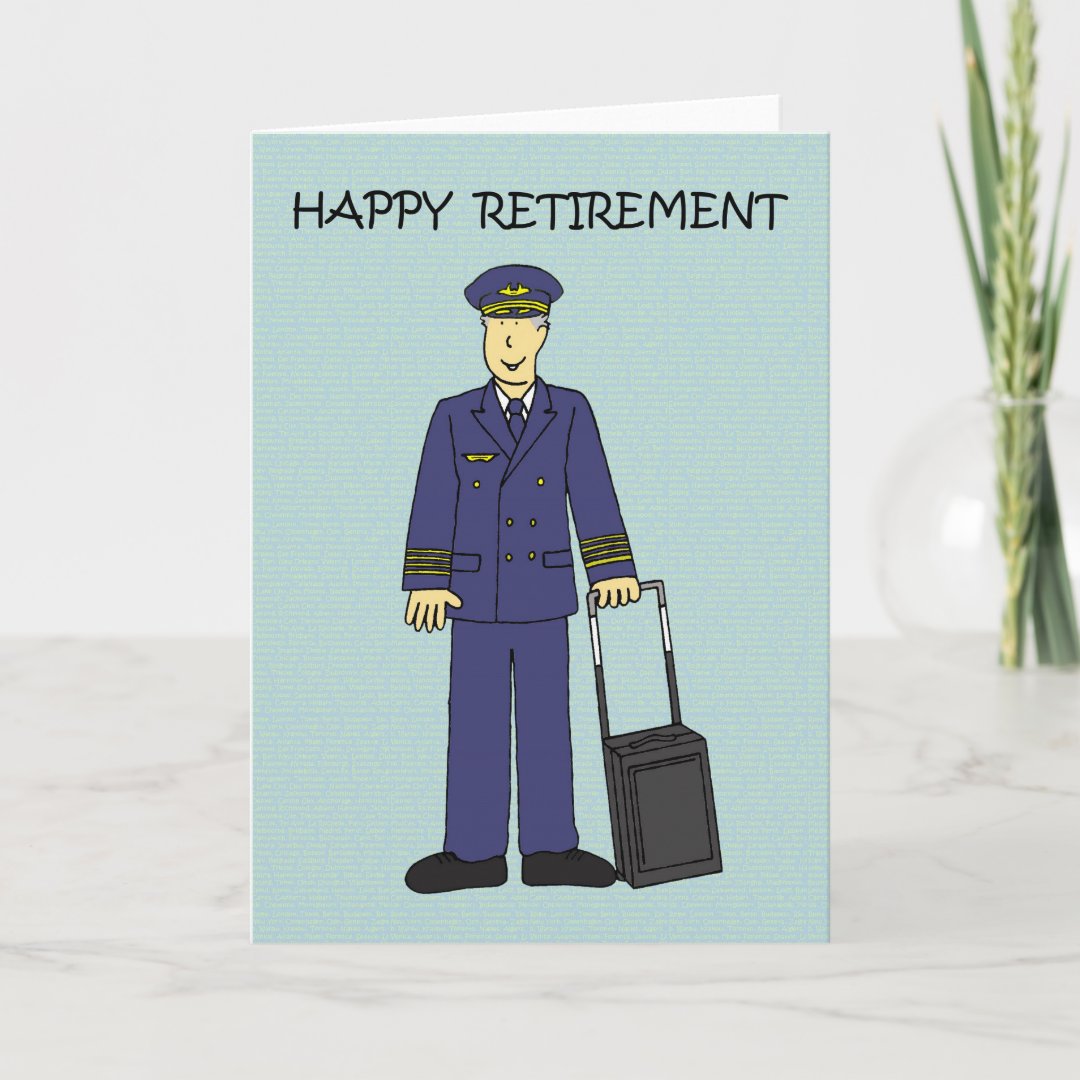 Happy Retirement Pilot Card | Zazzle