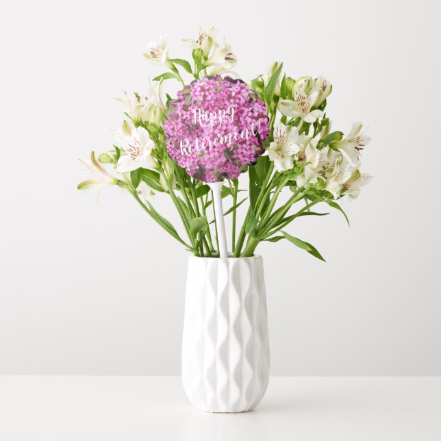 Happy Retirement Pink Daphne Floral Balloon (Vase)