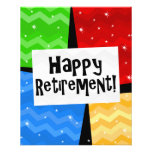 Happy Retirement, Primary Color Squares Party Flyer