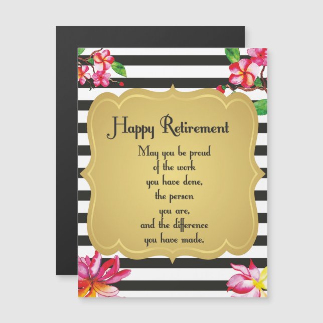 Happy Retirement Quote Farewell Gift (Front/Back)