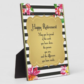 Happy Retirement Quote Farewell Gift Plaque | Zazzle