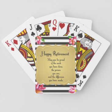 Happy Retirement Quote Farewell Gift Playing Cards
