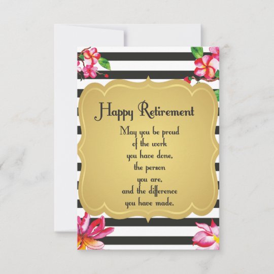 Happy Retirement Quote Farewell Gift Thank You Card | Zazzle.com