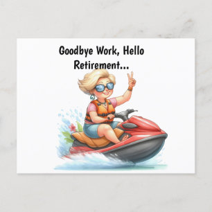 Happy Retirement Quote For Her Postcard