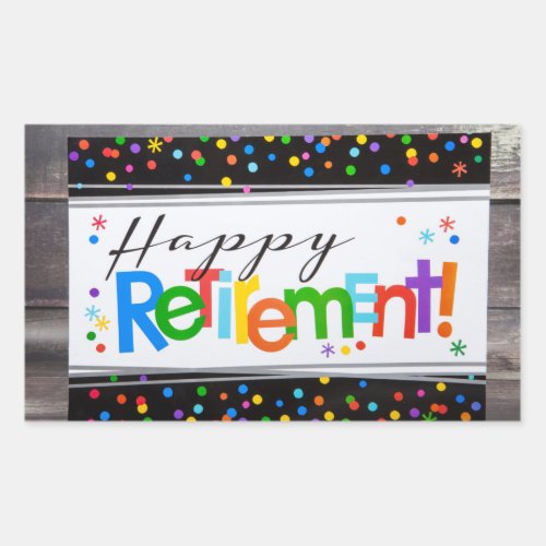 Happy Retirement Rectangular Sticker