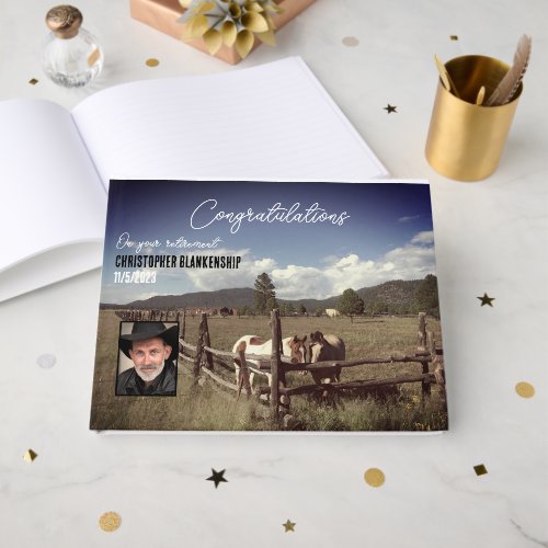 Happy Retirement Rural Scene Horses Photo Custom