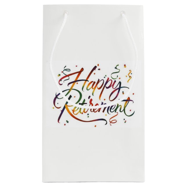 Happy Retirement Small Gift Bag (Back)