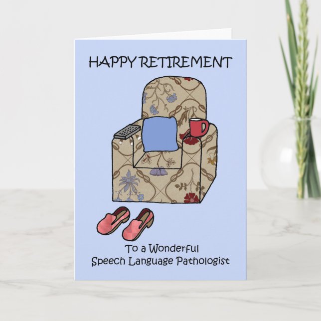 Happy Retirement Speech Language Pathologist Card (Front)