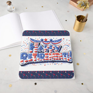 Happy Retirement Stars and Stripes Guest Book