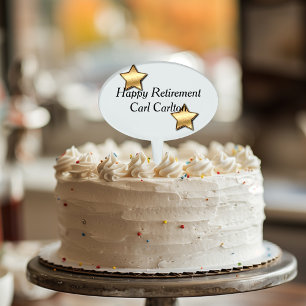 Happy Retirement Stars Cake Topper