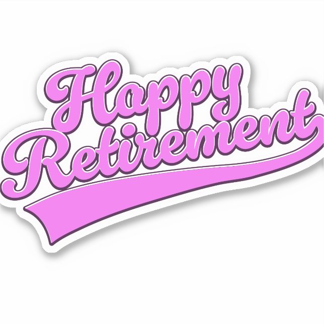 Happy Retirement Sticker (Front)
