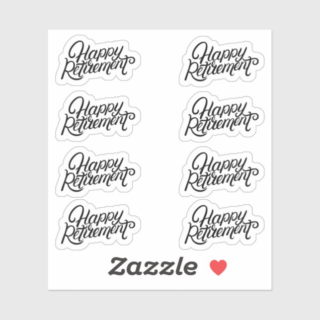 Happy Retirement Stickers (Sheet)