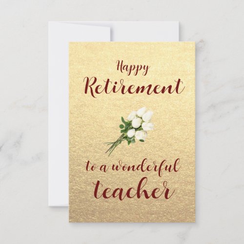 Happy Retirement Teacher Thank You