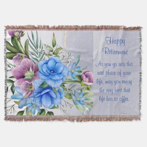 Happy Retirement Throw Blanket