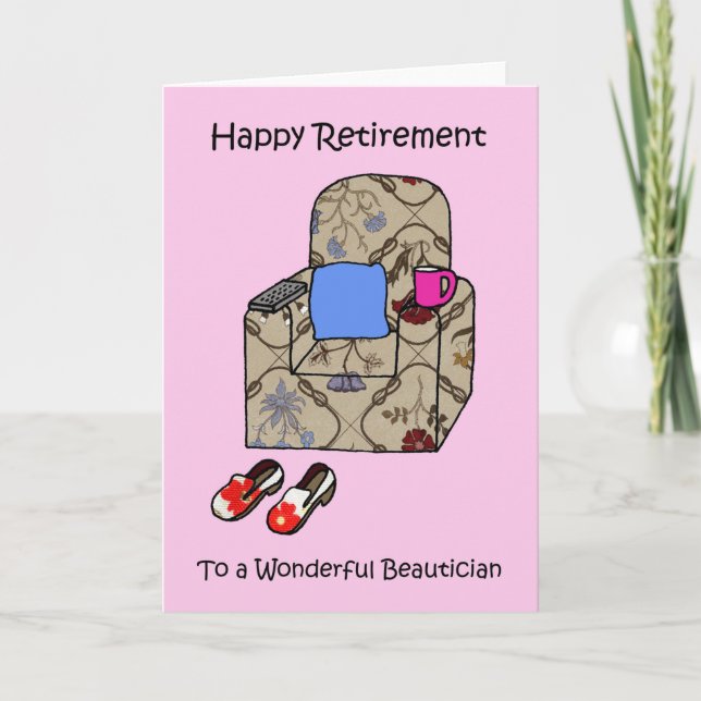 Happy Retirement to Beautician Card (Front)