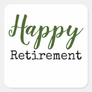 Happy Retirement to golfer Square Sticker