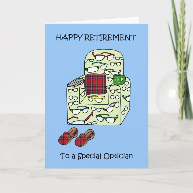 Happy Retirement to Optician Card (Front)