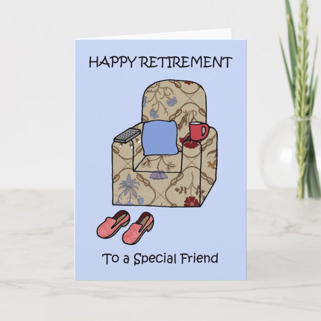 Happy Retirement to Special Friend Cartoon Card (Front)