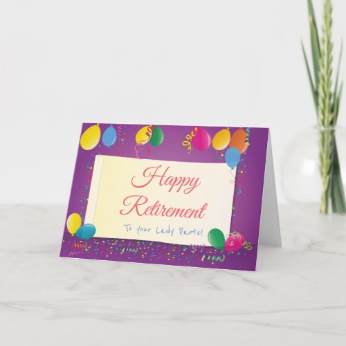 Happy Retirement To Your Lady Parts Card