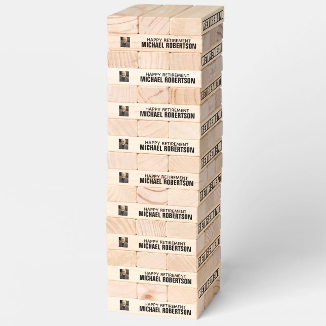 Happy Retirement  Topple Tower (Assembled)