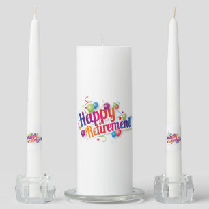 Happy Retirement Unity Candle Set